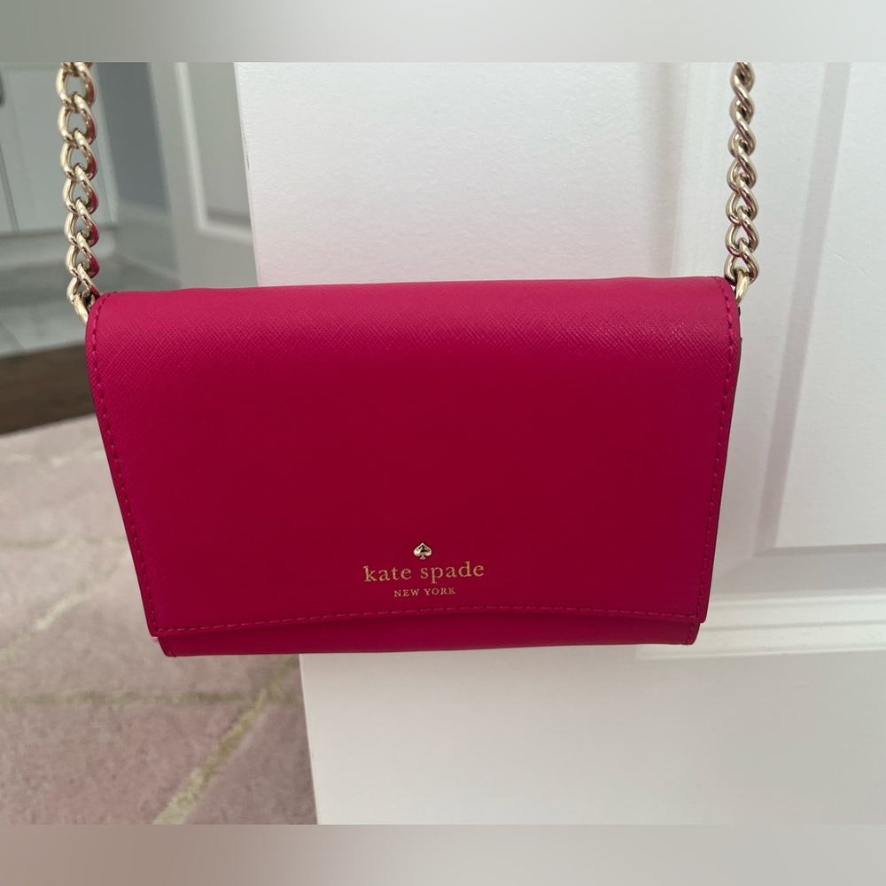 Kate Spade neon pink purse. Barely worn - Excellent condition.